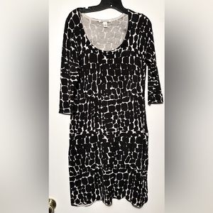 Kenneth Cole black and white sweater dress, size M
